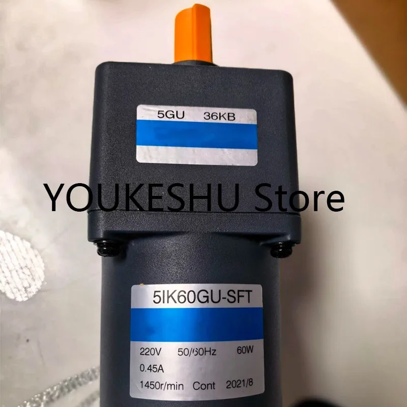 New 5IK60GU-SFT 220V 50/60Hz 60W 0.45A 1450r/min gear motor