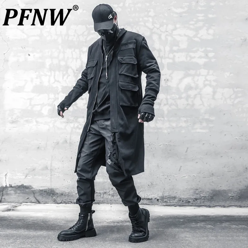 

PFNW Men's Darkwear Functional Heavy Industry Cloak Multiple Pockets Tactical Jacket Spring And Autumn New Fit Handsome 12Z5342