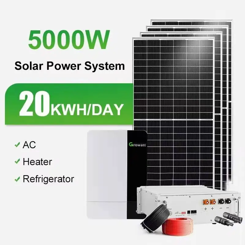 Off Grid Solar Power System 3KW 10KW Complete Solar Kit with MPPT Inverter for Residential Use Customize