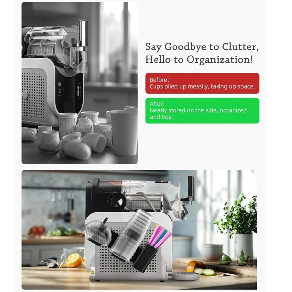 A92G Органайзер для чашек для машины для слякоти FS301 и FS300 Боковой держатель для чашек Крышки и аксессуары для соломинок