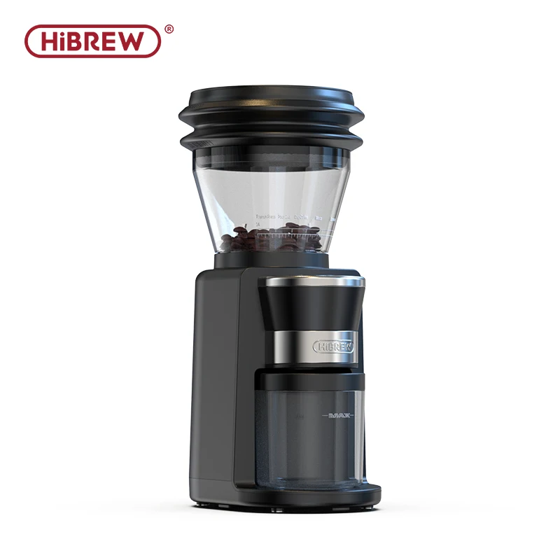 HiBREW Automatische Gratmühle, elektrische Kaffeemühle mit 34 Gängen für Espresso, amerikanischer Kaffee, zum Übergießen von visuellen Bohnen, Aufbewahrung G3