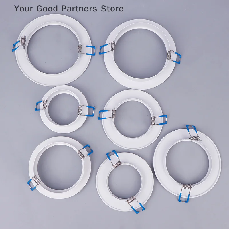 LED Downlight Spotlight Brackets Light Stand Adapters Lamp Shade Rings Hole Enlarge White Outer Frames Cut Out Remedial Circles