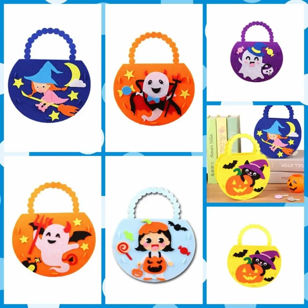 Детские игрушки Нетканый материал Хэллоуин Сумка для конфет Материалы ручной работы Ремесла Сумка Diy Фетровая сумка Детский сад