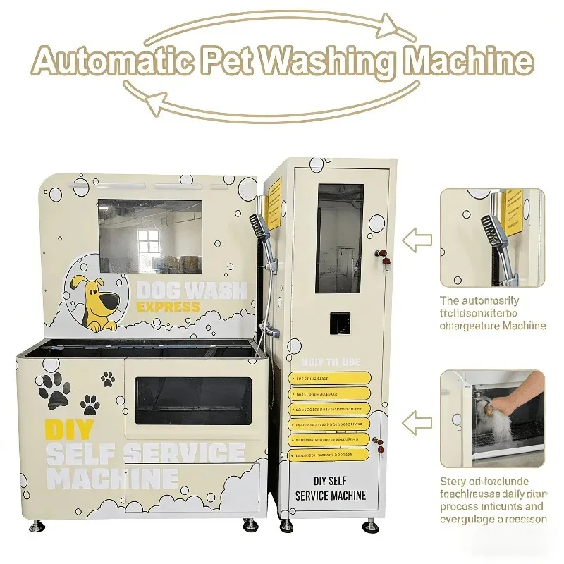 Professional Dog Washing Machine Self Service Pet Wash Station Smart Vending Hot Water Drying Function Indoor Outdoor Grooming
