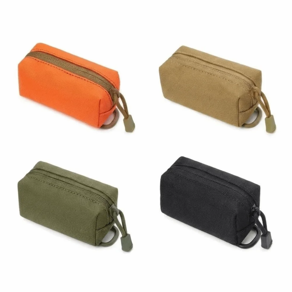 

Small Wallet Portable Waist Pack Zipper Closure Wear-Resistant Coin Purse Oxford Fabric Mini Size Key Organizer Sports