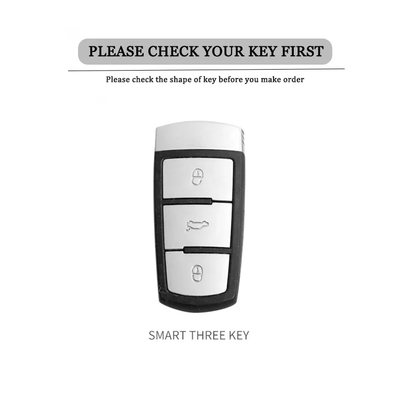 Metal Leather Car Key Cover Case Shell for Volkswagen VW CC Passat B6 B7 Passat 3C CC Maogotan R36 B5 B7L Auto Key Accessories