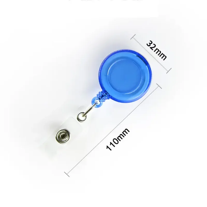 10 Pcs/Lot Retractable Ski Pass ID Card Badge Holder Reel Pull Key Name Tag Card Holders Recoil Reels for School Office Company