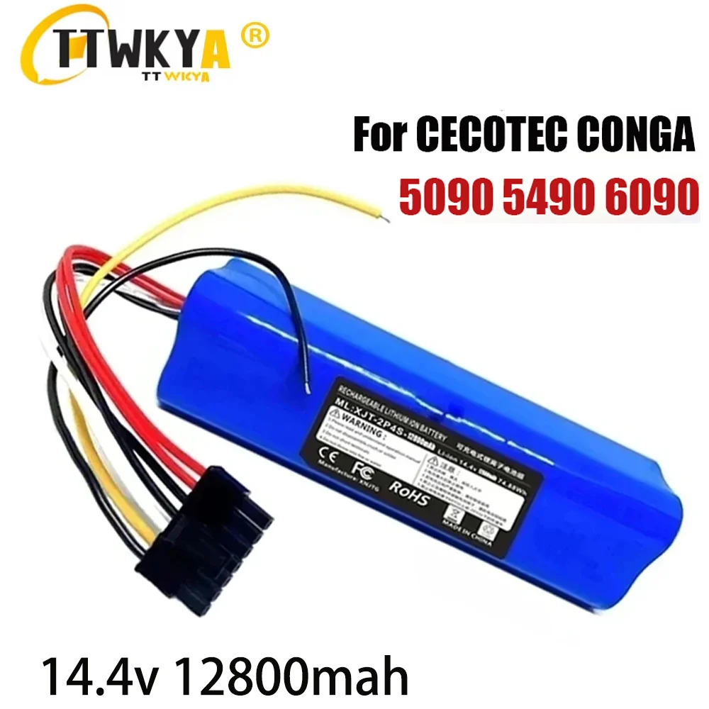 CECOTEC-Paquete de batería para Robot aspirador CONGA, 14,8 V, 6500mAh, 100%, 5090, 6090, modelo de fabricación inteligente NIT,