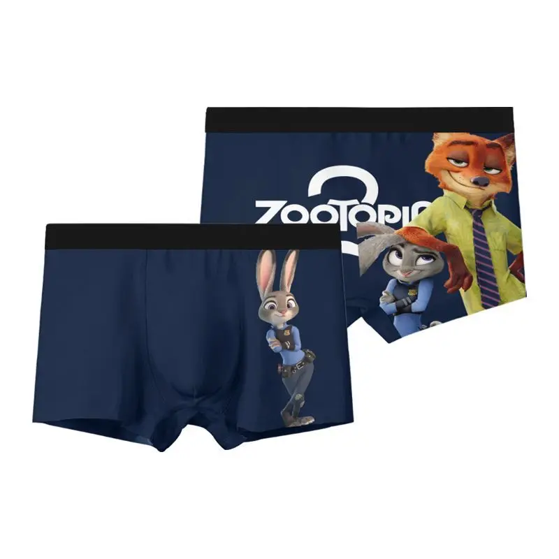 Disney Zootopia Judy Nick Cartoon Anime Men's Underwear Creative Personality Cotton Breathable Boxer Shorts Gift Wholesale