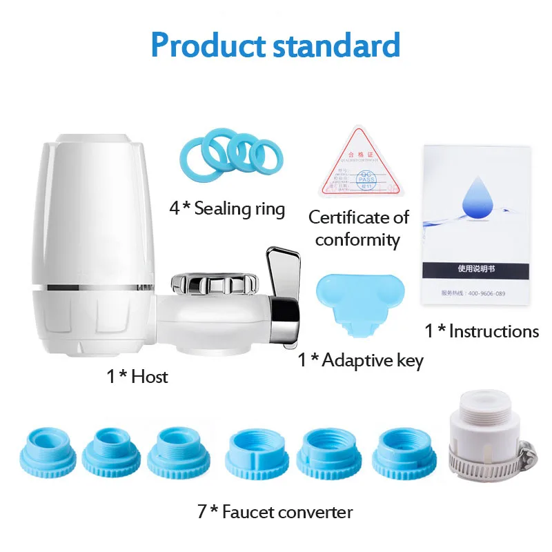 Kitchen Faucet Tap Water Purifier Washable Ceramic Percolator  household water purifier Ceramic Activated Carbon Filter element