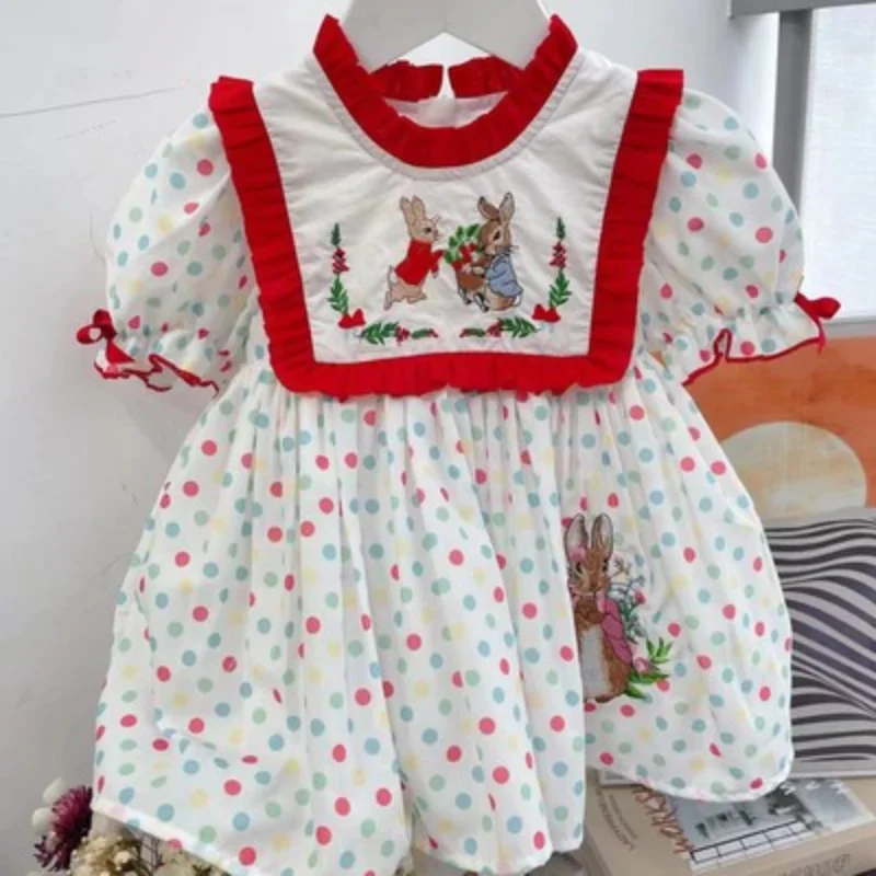 ins Turkey Kids Dress Party Dress for Kids Girl  Flower Girl Dresses Eid Dress Birthday Party Fashion Sweet Girls Dress