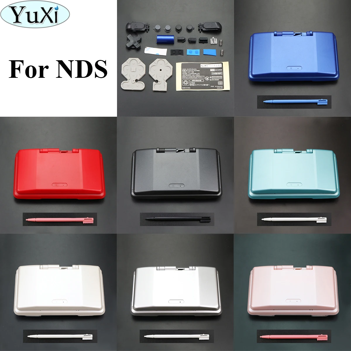 

YuXi Replacement Shell Housing Cover Case Full Set for DS for NDS Game Console Dustproof Protective Case With Touch Stylus Pen