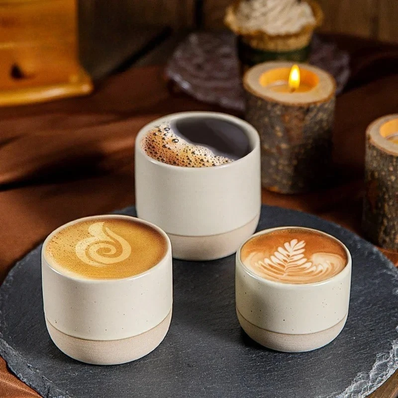 Vintage Coffee Mug 100ml 180ml 230ml ceramics Tea cup Japanese-style cafes Drinkware Stoneware Espresso for Restaurants Hotels
