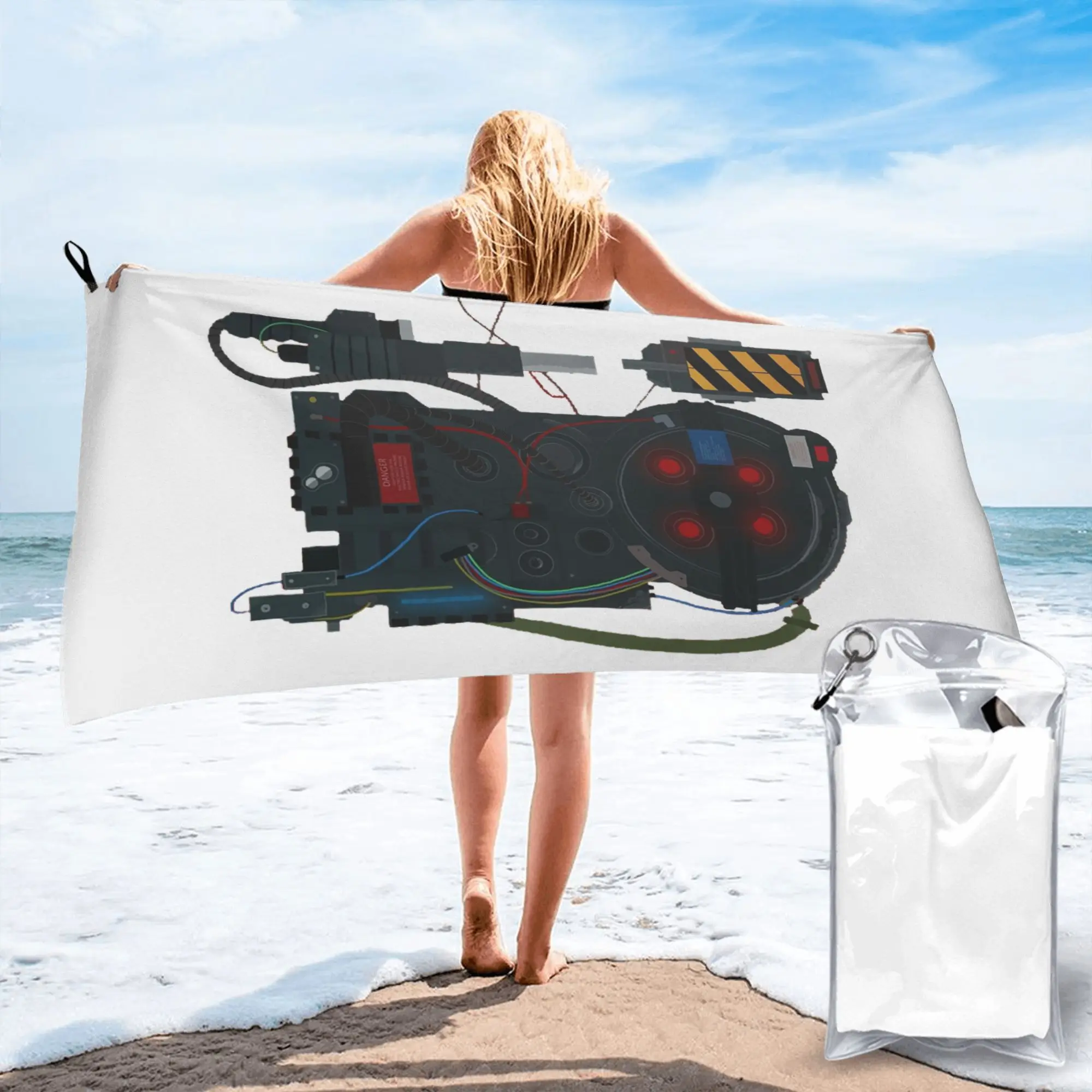 Ghostbusters Proton Pack Beach Towel Soft Microfiber Quick Dry Absorbent Quick Towels For Yoga