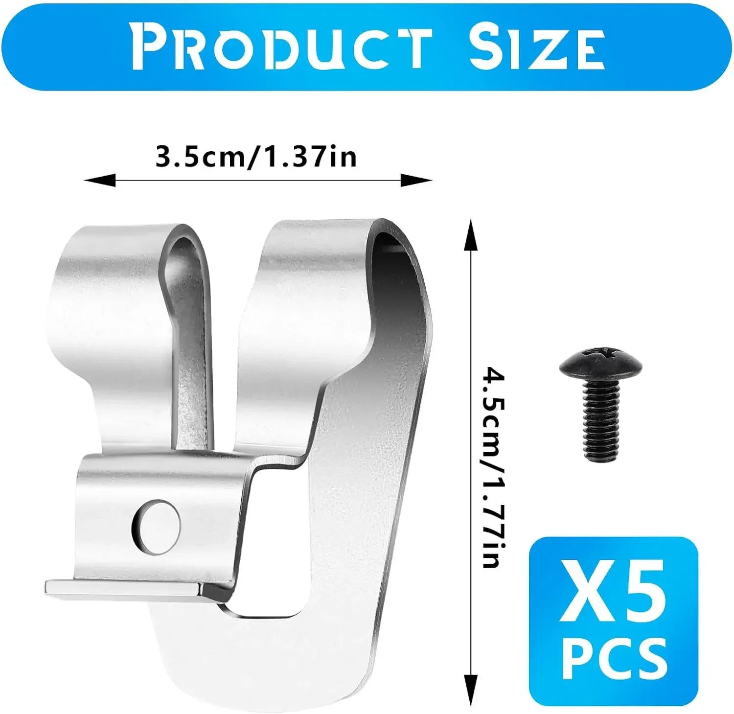 Clip de cinturón de 5 piezas para taladro Ryobi, pieza de cinturón de herramientas Ridgid con tornillos, gancho conductor de acero inoxidable para