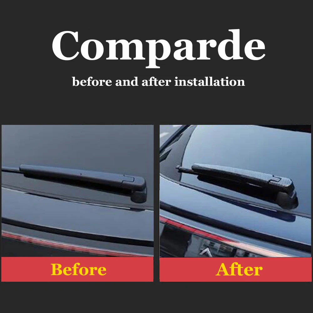 ABS Carbon Chrome Car Rear Window Wiper Arm Blade Cover Trim Car Styling For Huawei AITO M5 2022 2023 2024 Accessories