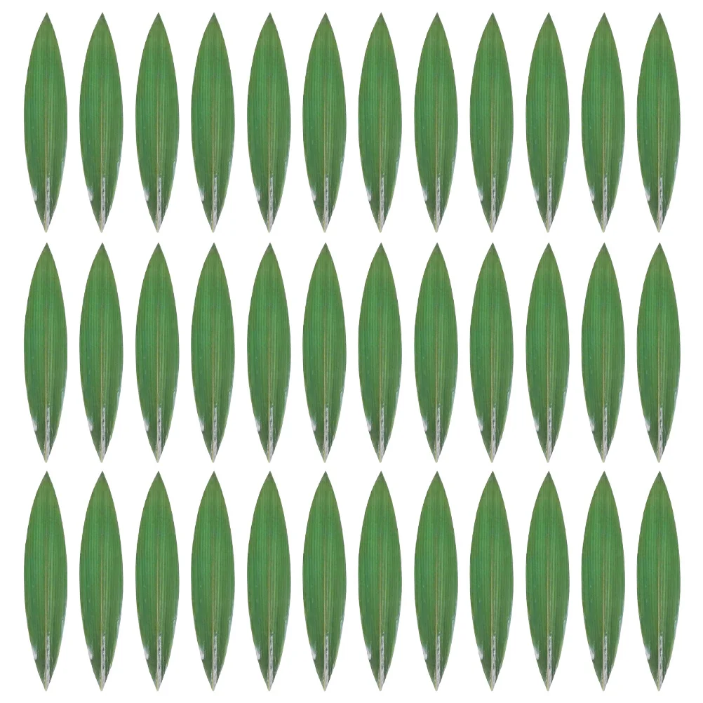 

100Pcs Bamboo Leaves Decorative Leaf for Sushi Display Realistic Cold Dish Garnish Japanese Restaurant Accessories