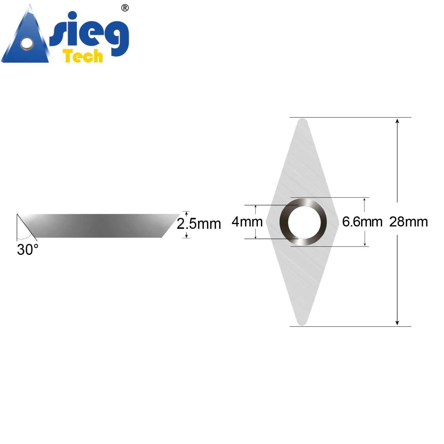 Diamond Carbide Inserts 32mm Replacement Cutters Knives with Sharp Point fit for DIY Wood Lathe Turning Detailer Tool 5pcs