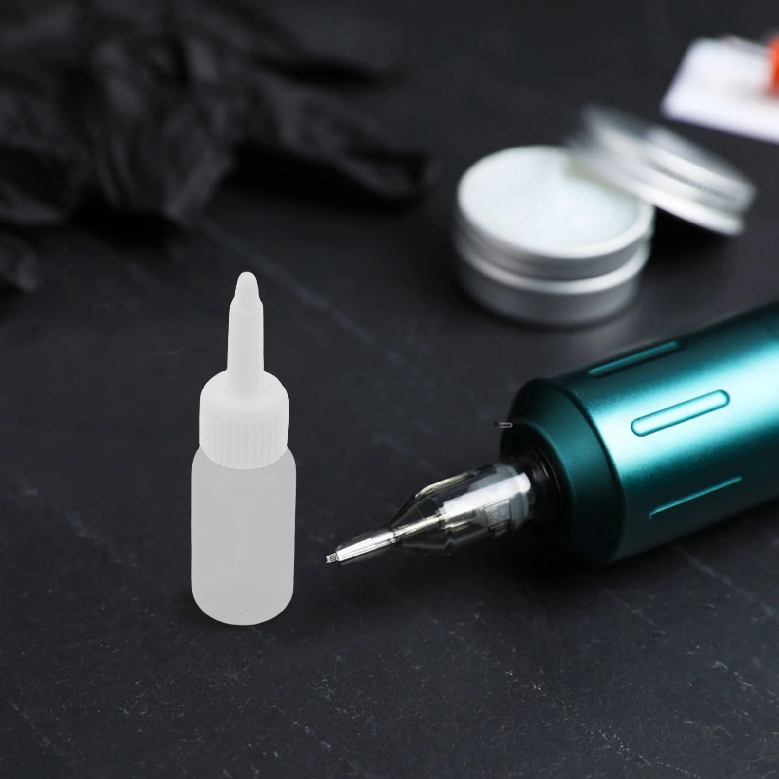 

50pcs Empty Tattoo Pigment Plastic Refillable Squeeze Containers Clear Ink Storage For Artists Dispensing Bottles For Pigments