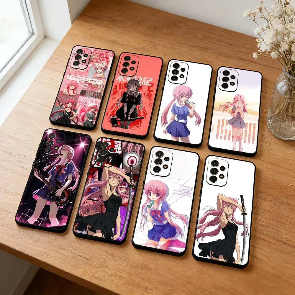 Mirai N-Nikki Gasai Yuno Anime  Phone Case For Samsung S26,S25,S24,S23,S22,Plus,Cover  Black Shell