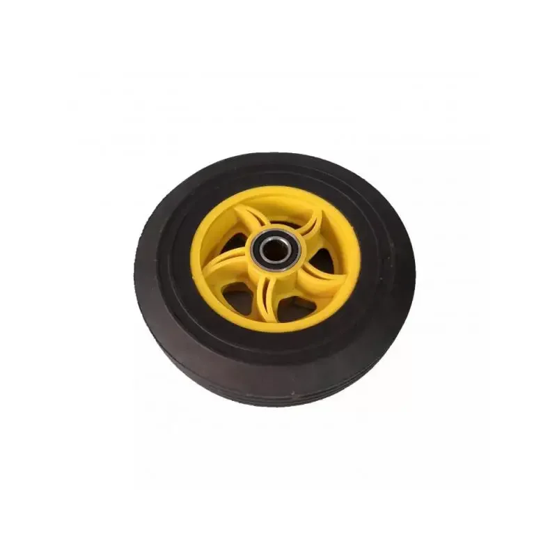 1 Pcs 10 Inch Rubber Solid Wheel Flat Top Cart Caster