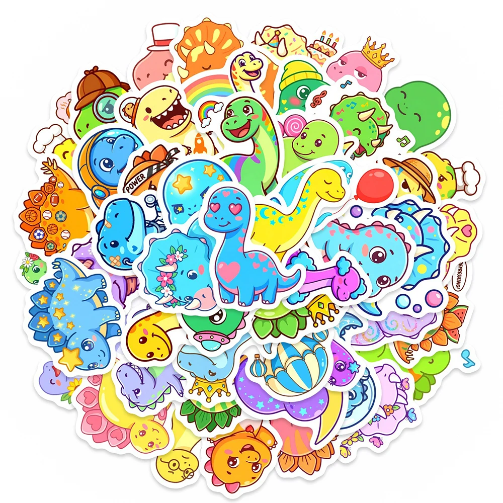 10/30/50 Stück Kawaii Tier-Dinosaurier-Aufkleber Ästhetische DIY Skateboard Gepäck Schreibwaren Niedliche Dekorations-Sticker Großhandel