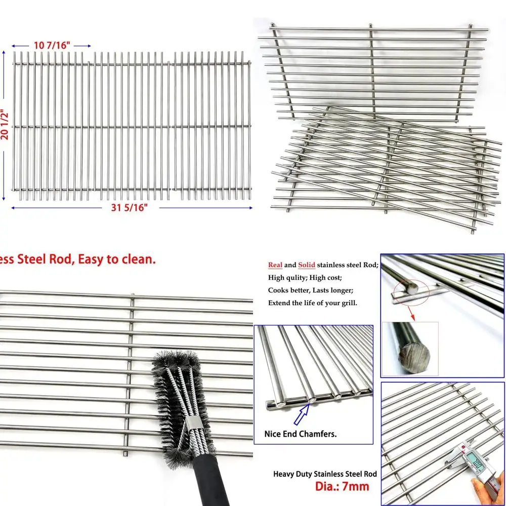

Stainless Steel Cooking Grids Set of 3 for DCS Pro Series Gas Grills 36/48 Models