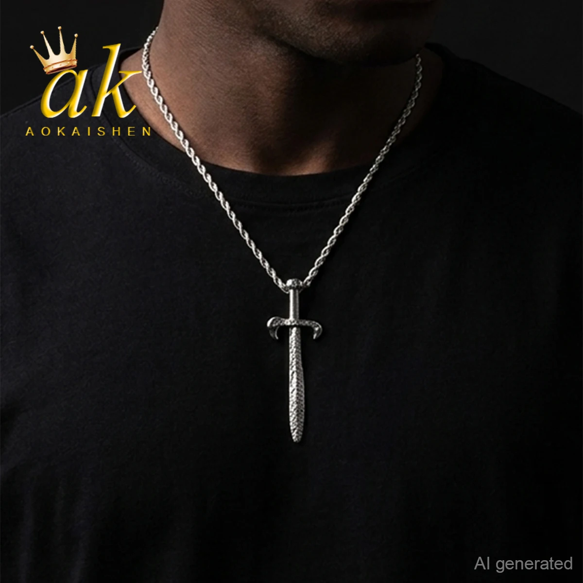 aokaishen-iced-out-baguette-cross-necklace-pendant-for-men-5a-cubic-zirconia-real-gold-plated-hip-hop-jewelry