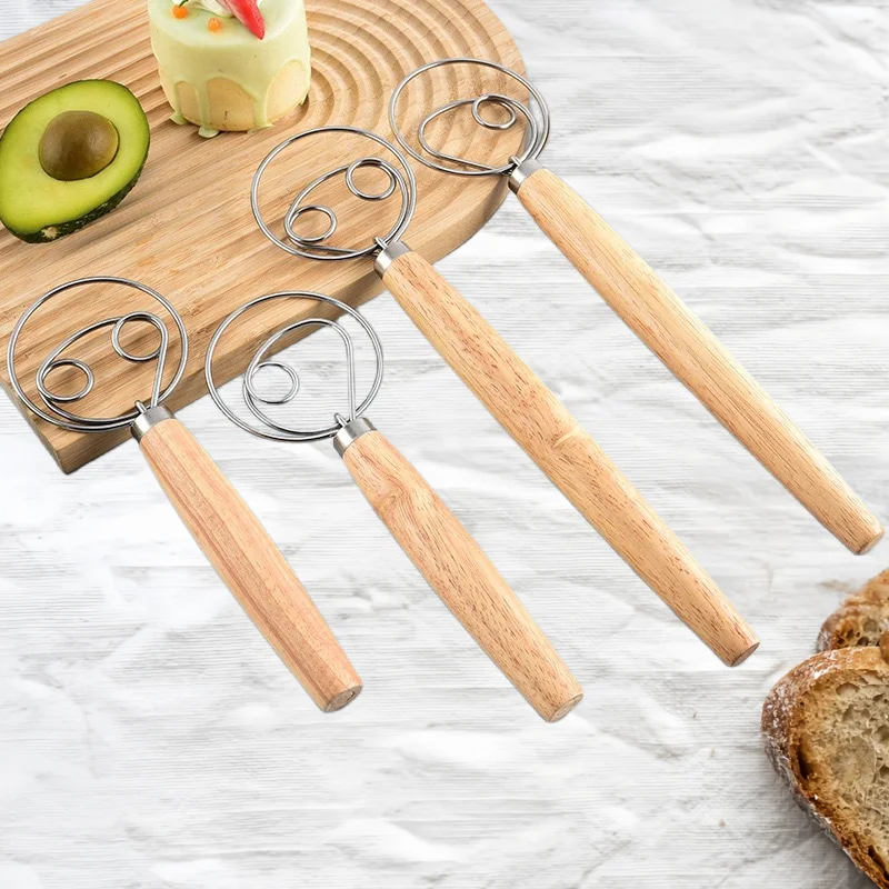Danish Pancake Pan - キッチン用パン切りナイフ、デンマーク式生地用泡立て器、デンマーク式生地用彫刻ナイフ、ステンレス製キッチンベーキングアクセサリー
