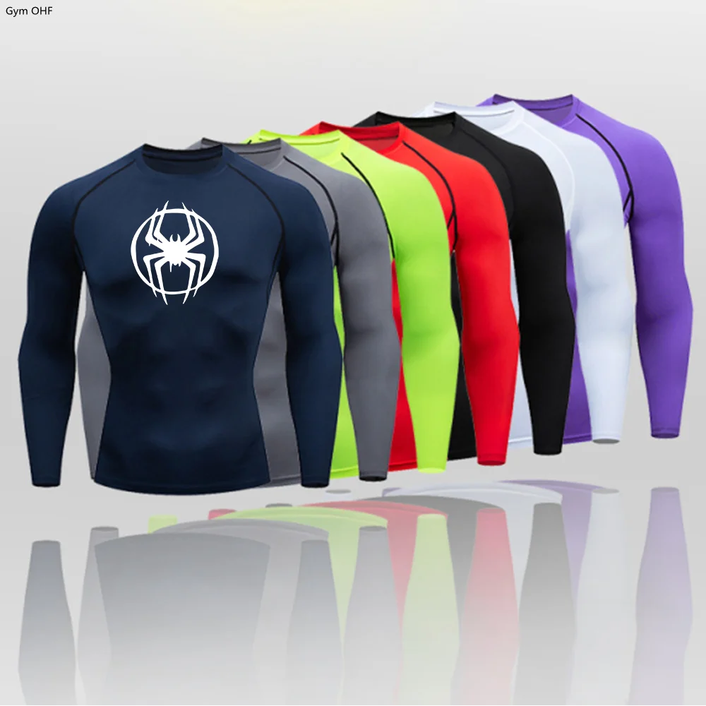 Compression Shirt Men Gym Running T Shirt Quick Dry Breathable Fitness Sport Shirts Sportswear Training Sports Tights Rashguard image 4