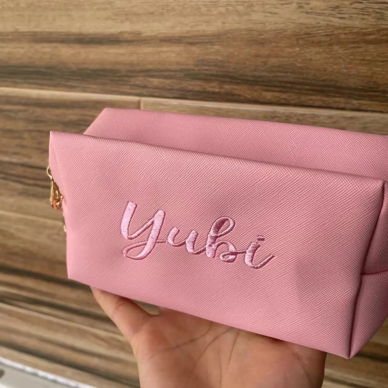 Personalized Makeup Bag Customized Cosmetic Bag Travel Cosmetic Case Wedding Gift For Her Winter Travel Gift Bridesmaid Squad