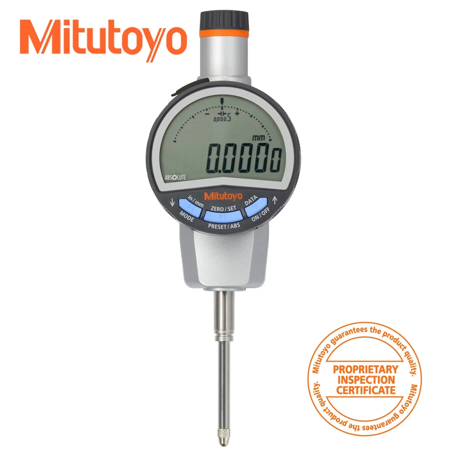 Mitutoyo ABSOLUTE Digital Indicator 543-721B ( 543-471В )  ID-C Inch / Metric , 0-25mm, 0.01mm/0.001mm Flat Back Plate