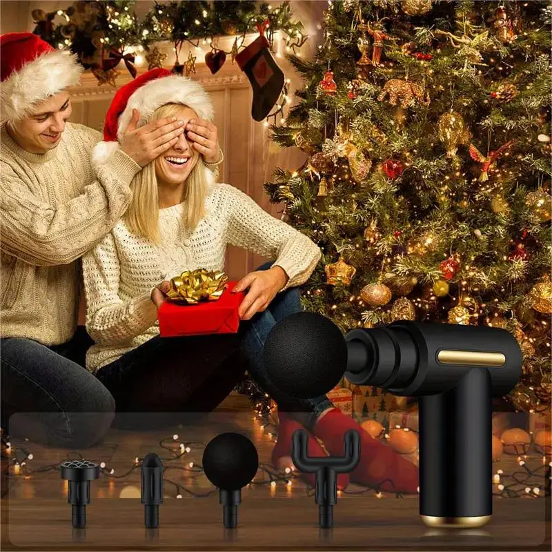 

Мини-пистолет для массажа мышц, портативный массажер для тела, глубокий ручной ударный массажер для спины и шеи, ног (Рождественский подарок)