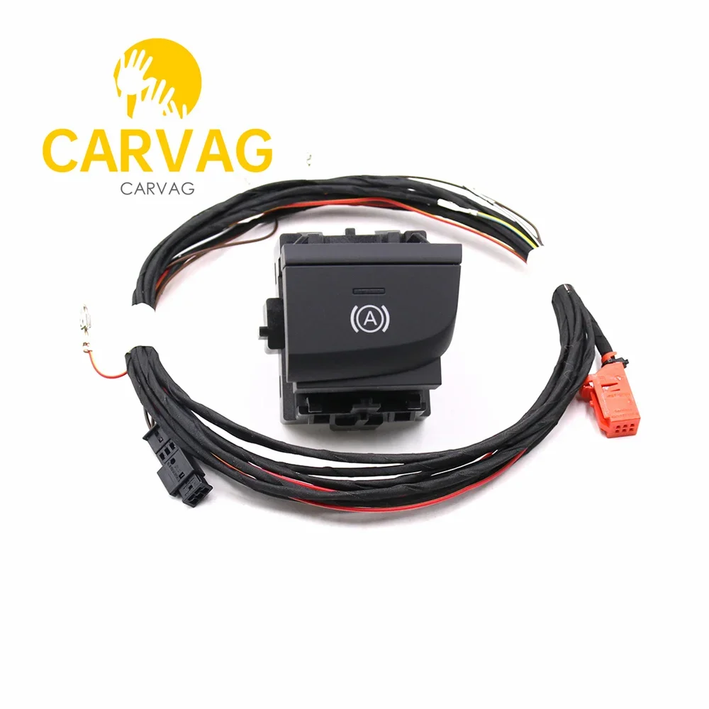 For Audi A3 8V Hill Hold / Auto Hold Switch Button - White Backlight And Wire LHD / RHD
