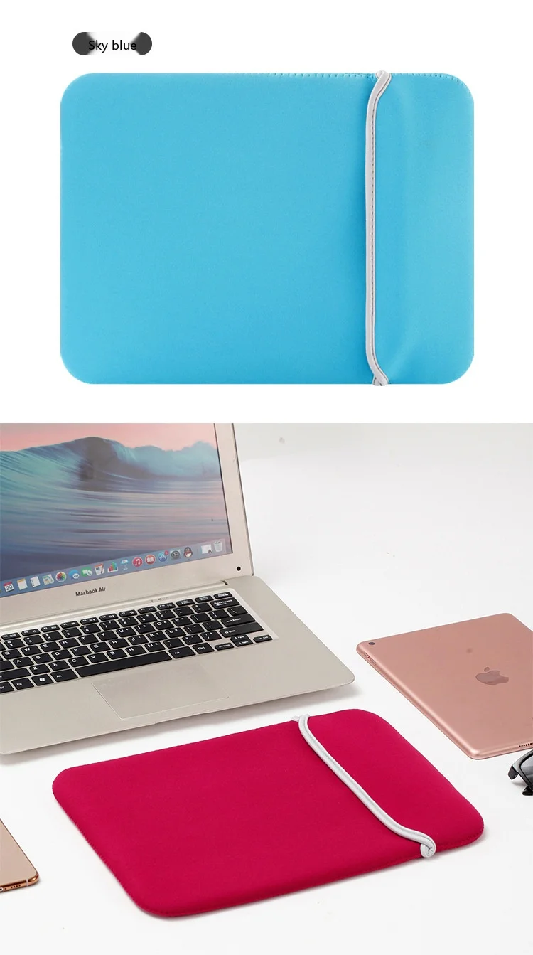 Neopren-Laptop-Hülle 7-17 Zoll Stoßfeste Schutztasche für Notebook und Tablet mit Weichem Futter – Detail 14