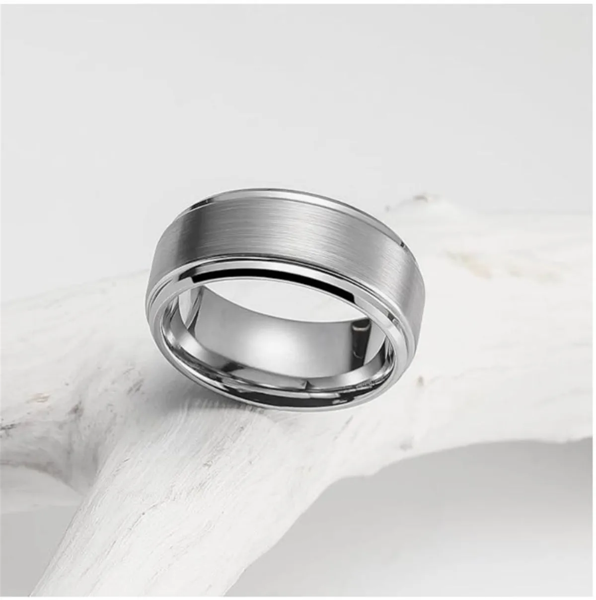 PT950 Platinum ทังสเตน 6 มม.9 มม.แหวนหมั้นแหวน 10K เพชรแท้งานแต่งงานแหวนที่กําหนดเอง rose gold