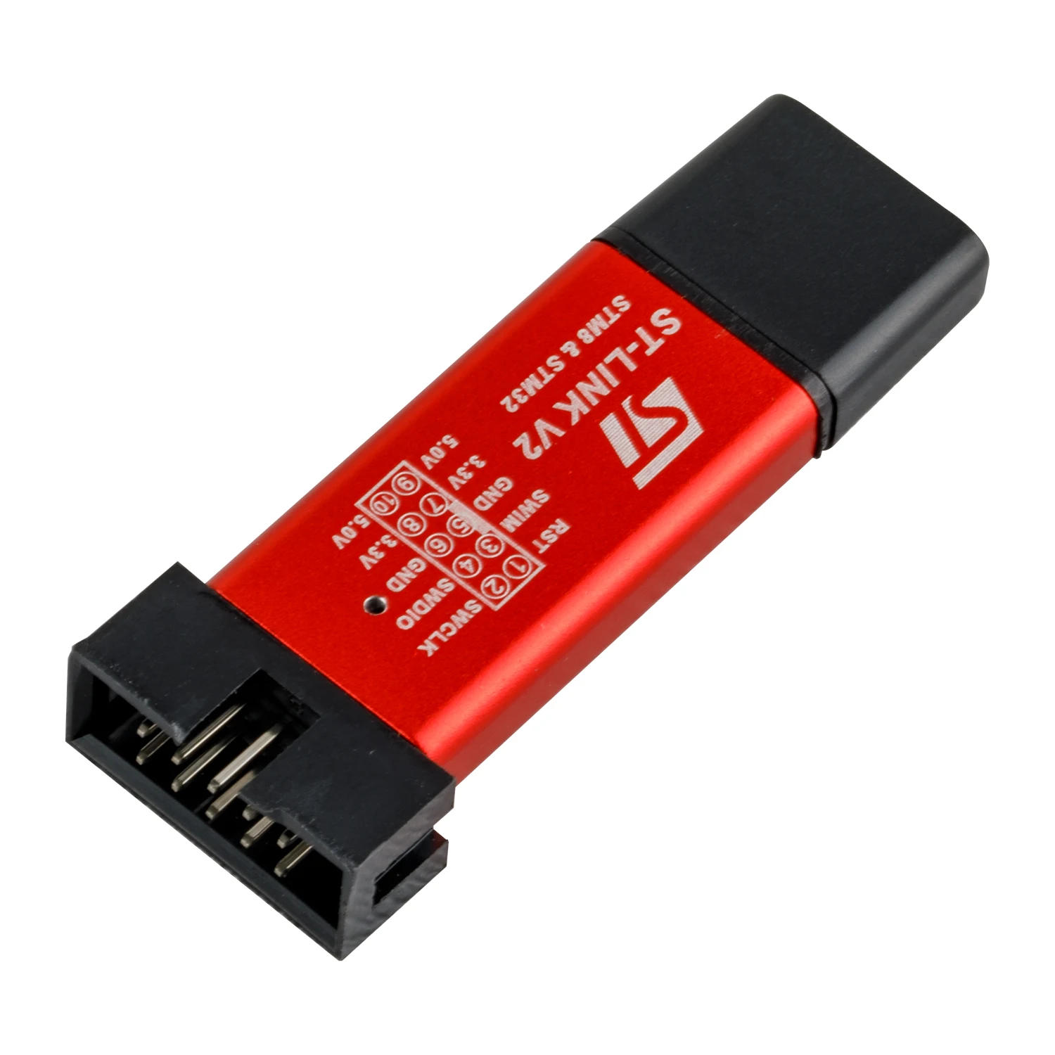 ST LINK Stlink ST-Link V2 Mini STM8 STM32 محاكي تنزيل مبرمج برمجة مع غطاء دوبونت كابل ST Link V2
