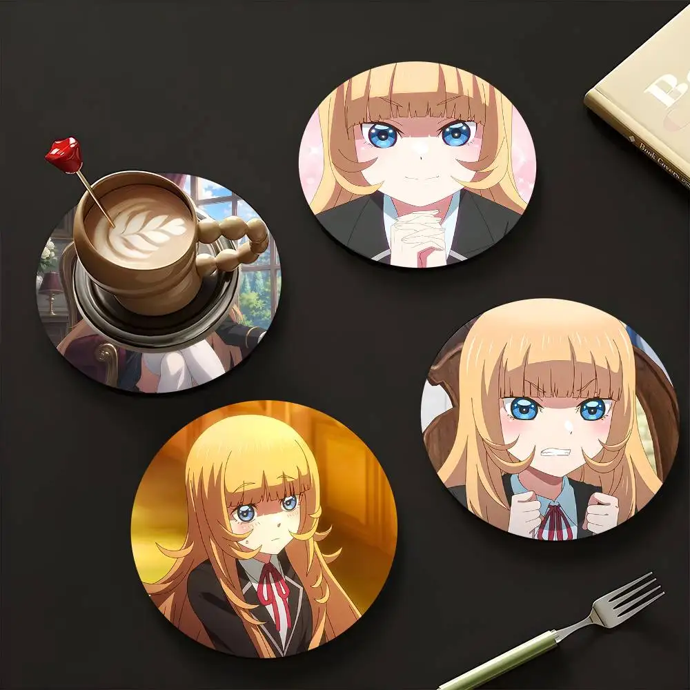 1pc Marie Fou Lafan Wooden Coaster Colour Printing Cup Mat Home Desk Decoration Gifts