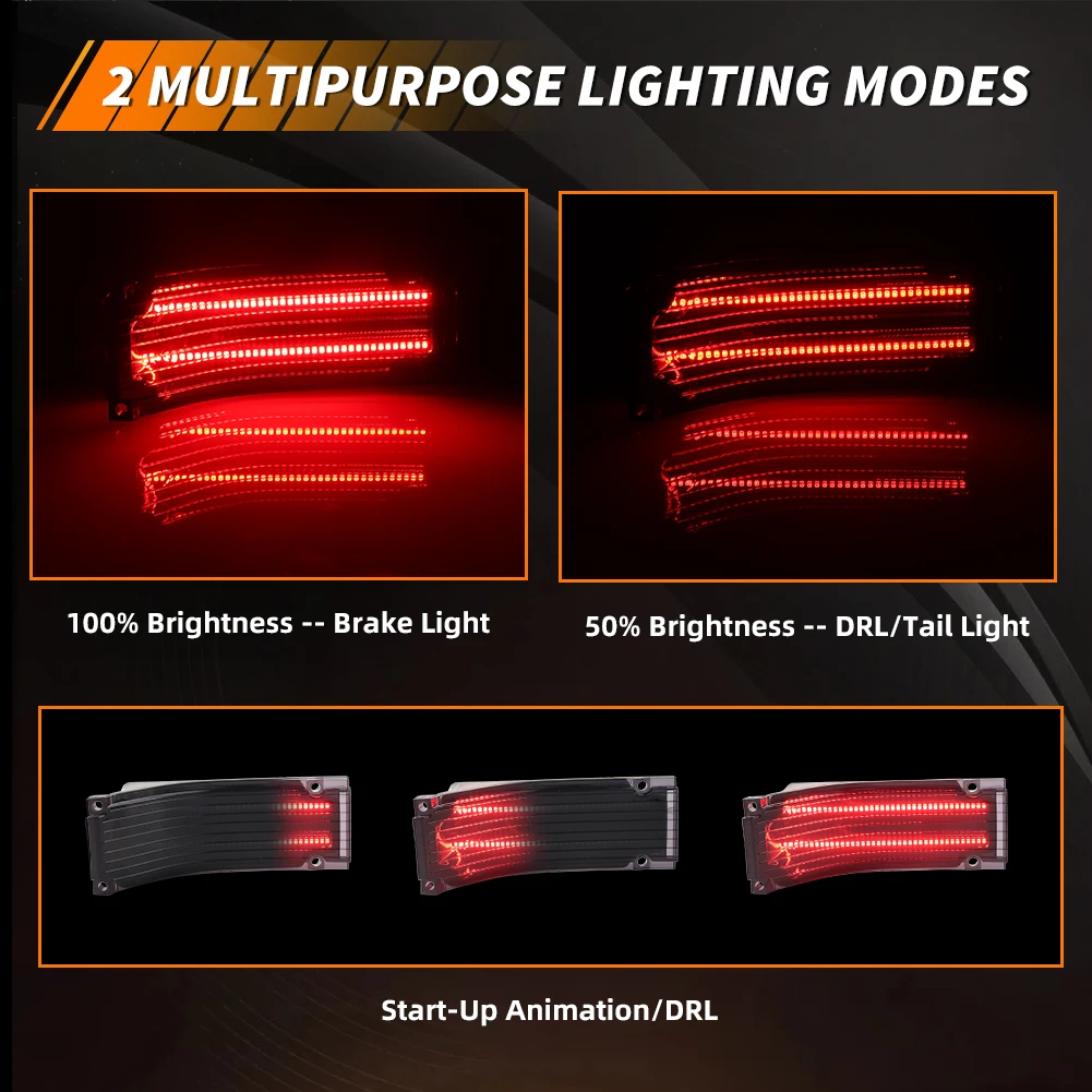 2 Piezas de Luces Traseras para Chevrolet Chevelle/Malibu 1966, Luces de Freno, Luces de Reversa, Luces Intermitentes con LED