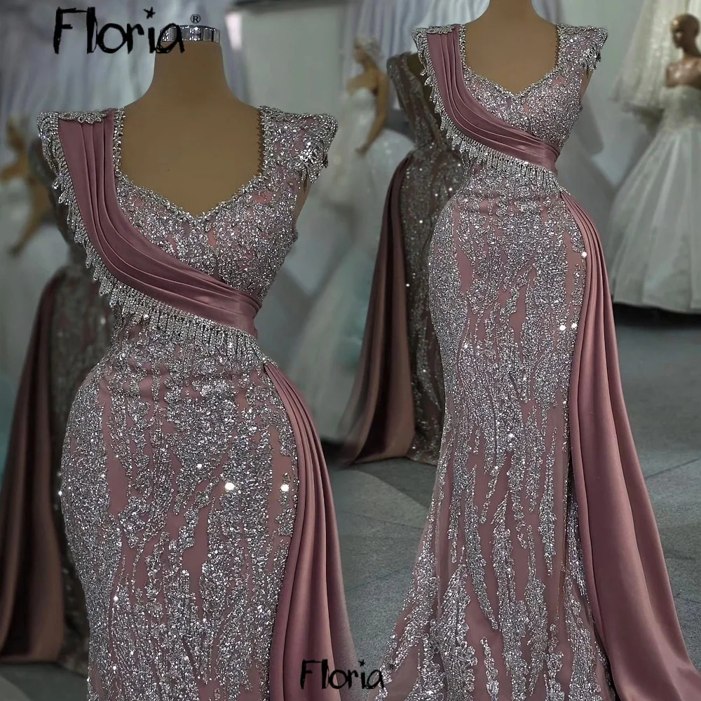 

Blush Pink Beaded Lace Prom Dresses Square Neck Wedding Party Gowns 2025 Luxury Second Reception Dresses Customized Robes De