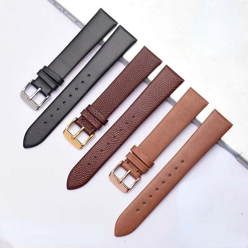 Genuine Leather Watch Strap for Armani Ar-1674 1675 1676 1677 1819 9042 Thin Soft Belt Watchband