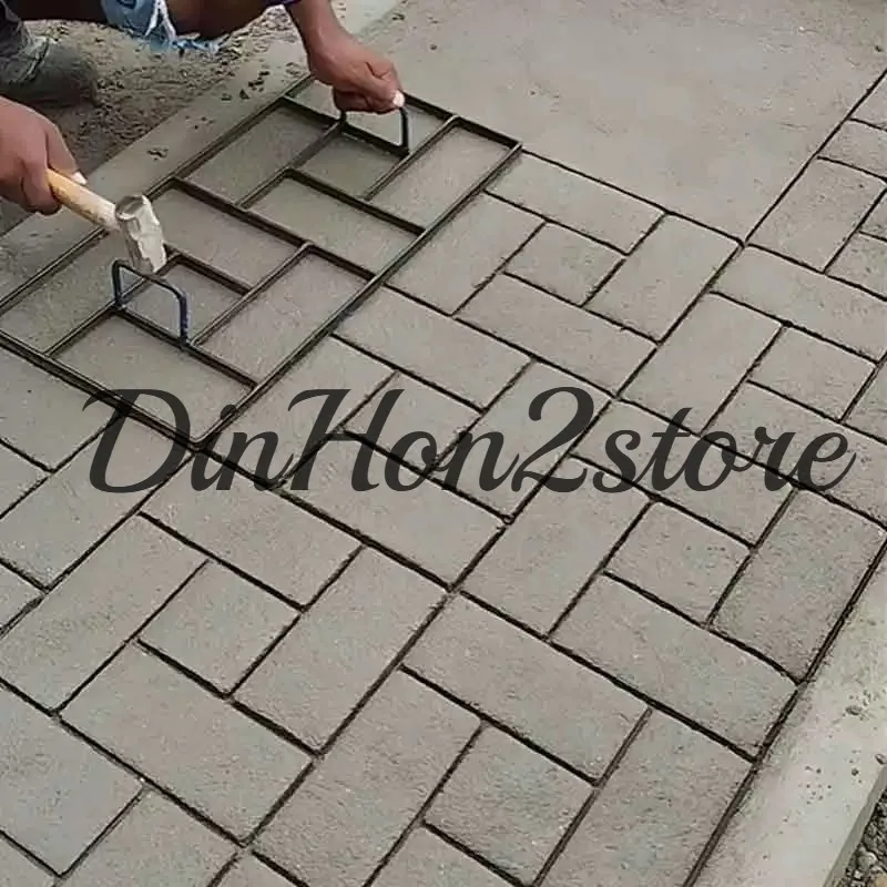 corridor cement floor stamped mold concrete anti-slip pavement construction steel material for garden squares courtyards