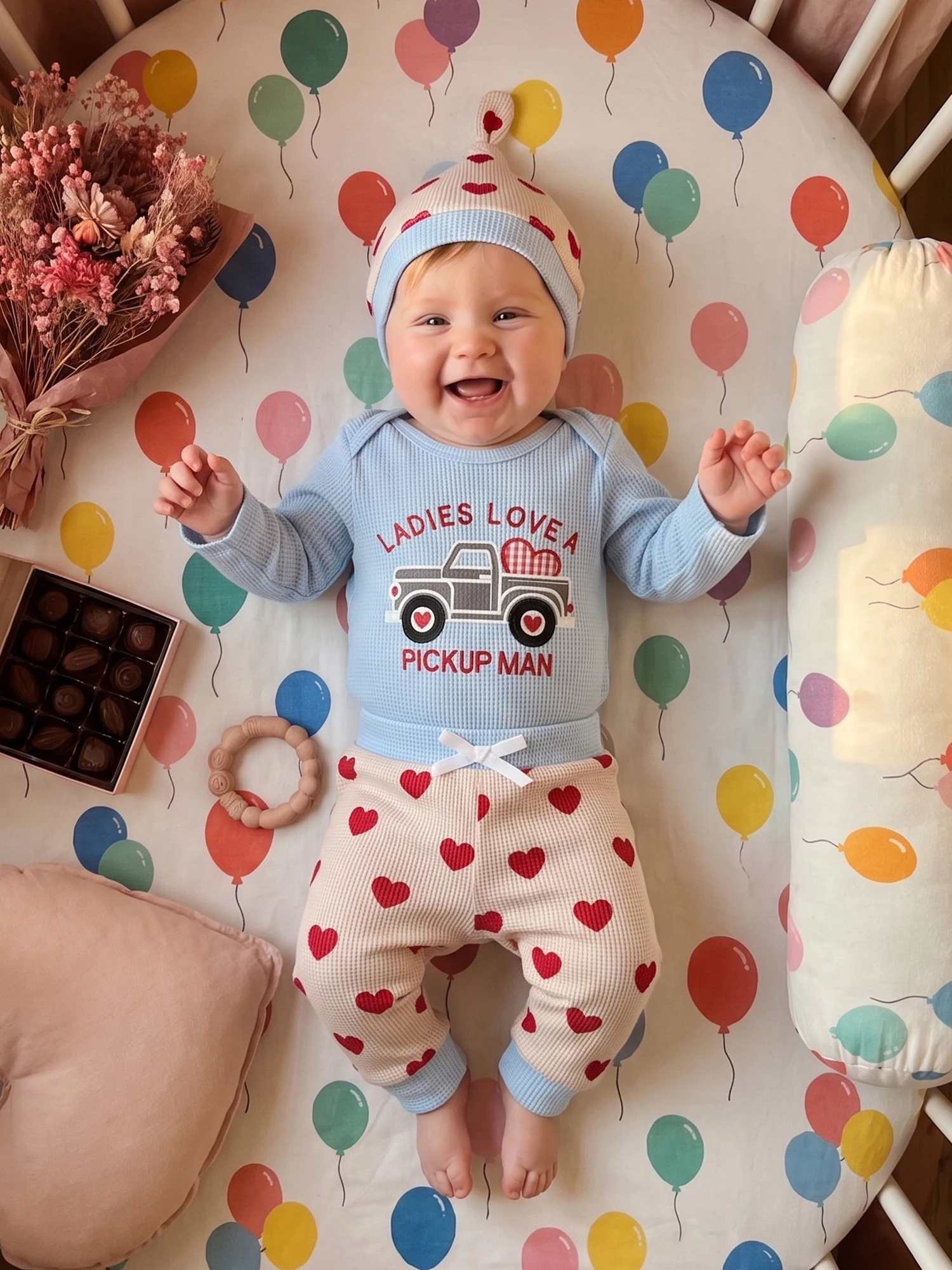 Outfit Boy Valentine S Boy Valentine Valentine S Neck Romper Pants Hat Neck Romper Pants Infant Boy Valentine