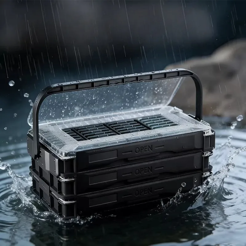 Portable Waterproof Fish Hooks Storage Box Lightweight Durable Lure Accessories Boxes Drop Resistant Small Fishing Tackle Box