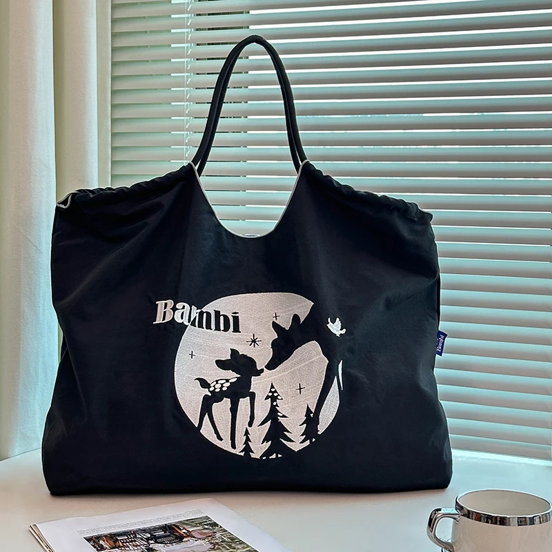 

Экологичная вышитая холщовая сумка-кроссбоди для женщин, стильная и удобная, с нейлоновой застежкой на шнурке