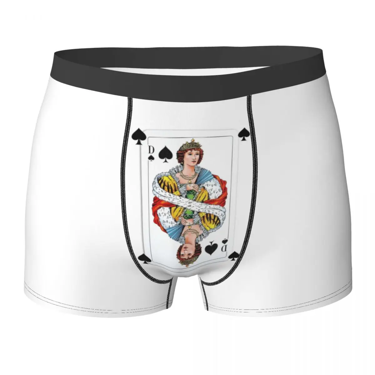 Boxer Doux pour Homme, Culotte Queen Spades, Sous-Vêtements pour Zones Me, Cadeau Petit Ami