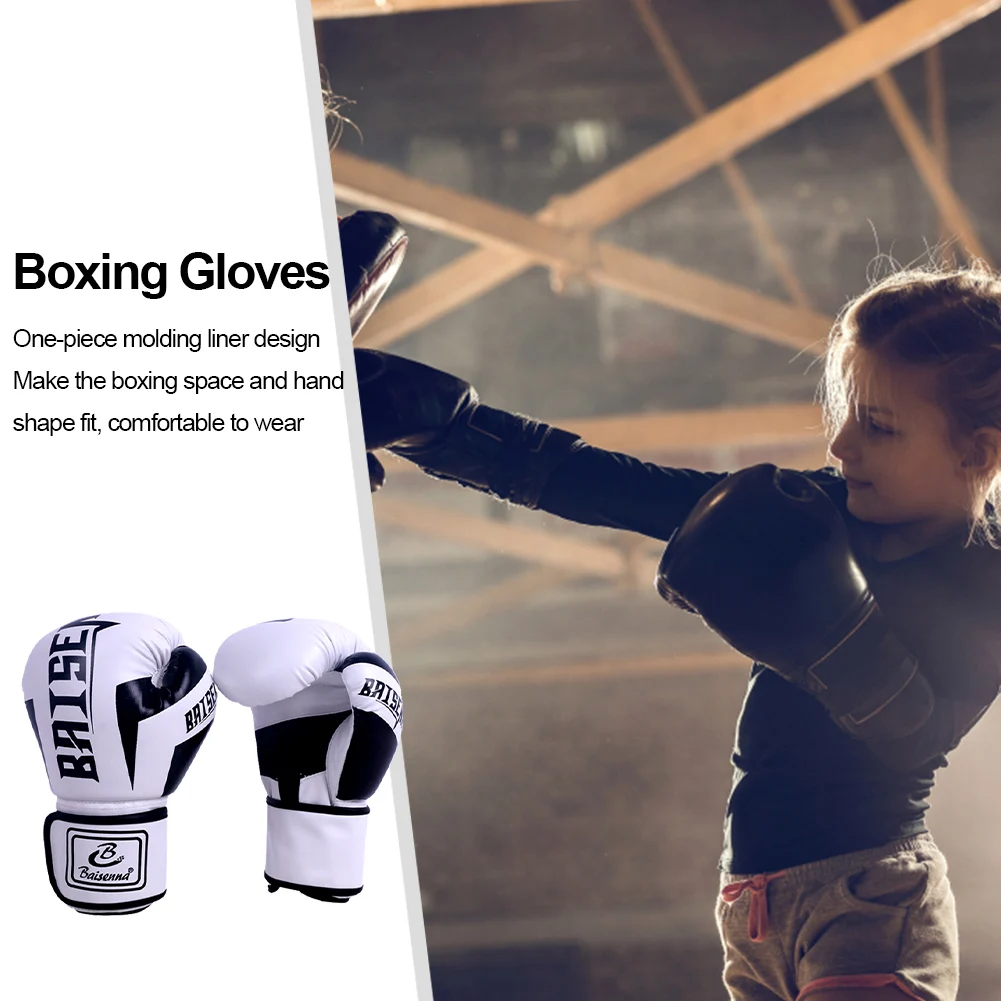 Thickened Boxing Gloves MuayThai Sanda Professional Competition for Training Sandbag Fighting Taekwondo Adult Kid Sport Supplie