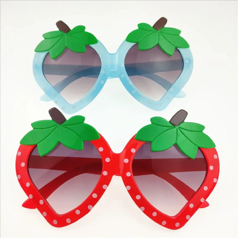 Children Cartoon Sunglasses Strawberry Sun Glasses Anti-UV Spectacles Baby Oversize Frame Eyeglasses Ornamental Adumbral Очки