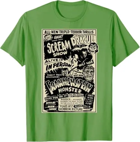 Horrorfilm-Monster Mumiendrache Dracula Werwolf Frankenstein T-Shirt Y2k Art Vintage Horror-Film-Fans Grafik-Bekleidung Herrenbekleidung – Detail 11