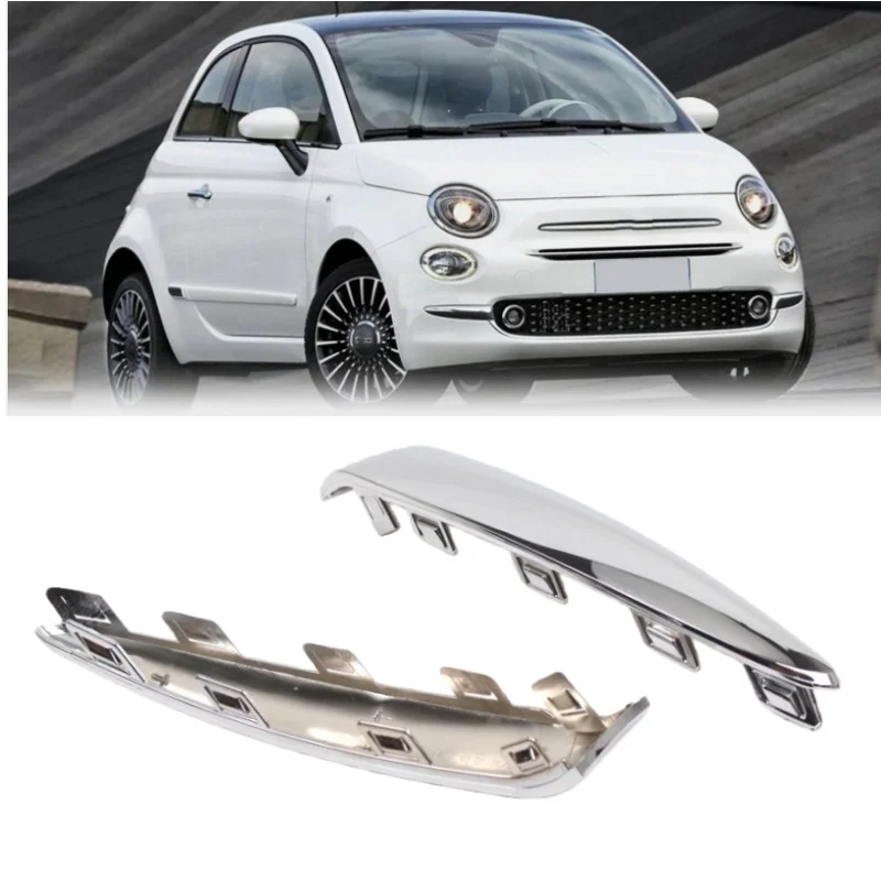 For FIAT 500 (312) LOUNGE 2016 2017 2018 2019 2020 Car Front Bumper Upper Grill Moulding Trim Left Right 735642306 735642307